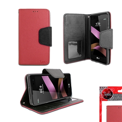 LG TRIBUTE HD /  LS676 WALLET CASE RED