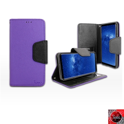 Samsung Galaxy Note 8 Leather Wallet Case WC01 Purple