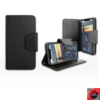 Apple iPhone X Leather Wallet Case WC01 BKBK