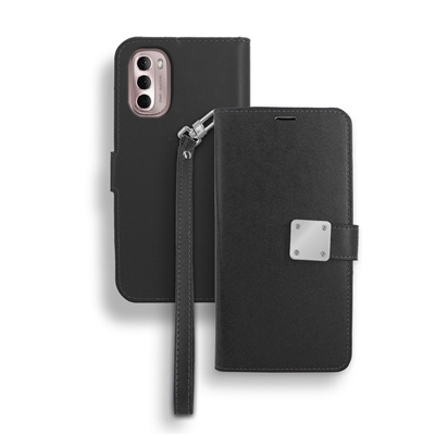Motorola MOTO G STYLUS 4G/5G (2022) Double Leather Wallet Case WC05 Black