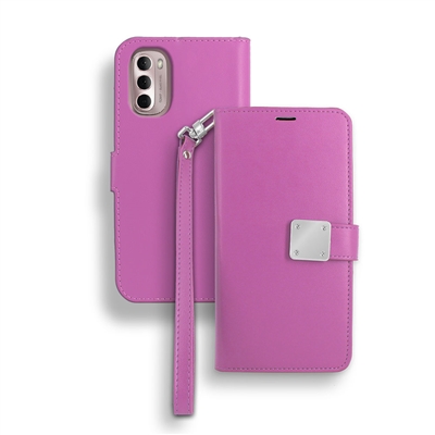Motorola MOTO G STYLUS 4G/5G (2022) Double Leather Wallet Case WC05 Hot Pink
