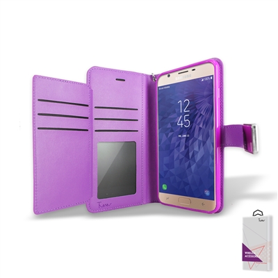 Samsung Galaxy J3 (2018)/ J3 Achieve/ J3 Star/ J337 Double Wallet Case WC05 Purple