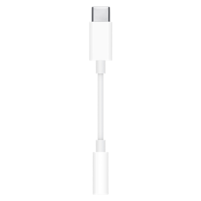 USB C TO 3.5MM HEADPHONE JACK ADAPTER WHITE