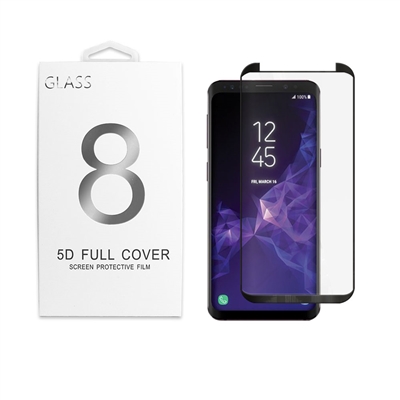 SAMSUNG GALAXY S9 Plus Full Cover Tempered Glass Screen Protector ( Cover Friendly ) Black